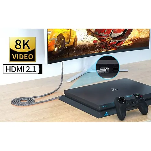 Кабель PowerPlant Ultra HD 8K HDMI 2.1 3m Black (CA912209) [84523] - фото 4