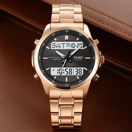Наручний годинник чоловічий 2049RGWT Rose Gold-White Skmei acs0030352 - фото 4