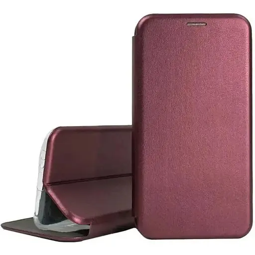 Чехол книга Samsung Galaxy A55 эко-кожа Premium Case для смартфона Бордовый - фото 1