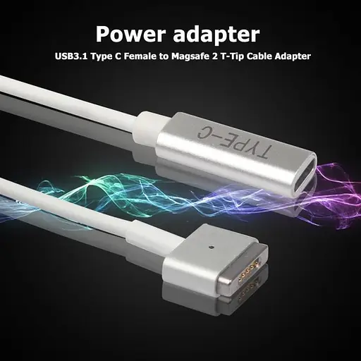 Перехідник живлення ноутбуків PD Charge Adapter MagSafe 2 T-Shaped 5 Pin to USB-C - фото 4