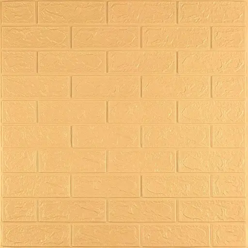 3D панель самоклеящаяся 700х770х3мм кирпич Желто-песочный (009-3) SW-00000229 - фото 1