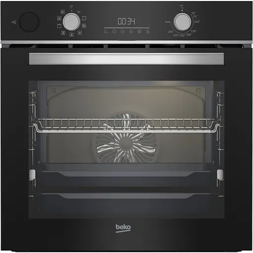 Духовой шкаф электрический Beko A+ дисплей конвекция телескопические направляющие 72 л нержавеющая сталь