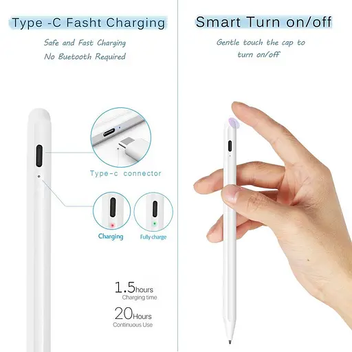 Стилус 2 Touch Pen для Apple Pencil Stylus Pro 11 12,9 9,7 2018 Air 3 с отклонением ладони - фото 3