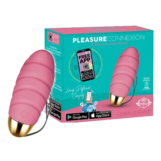 Віброяйце Clara Morgane Pro Pleasure Connexion 8.5 см рожевий - фото 3