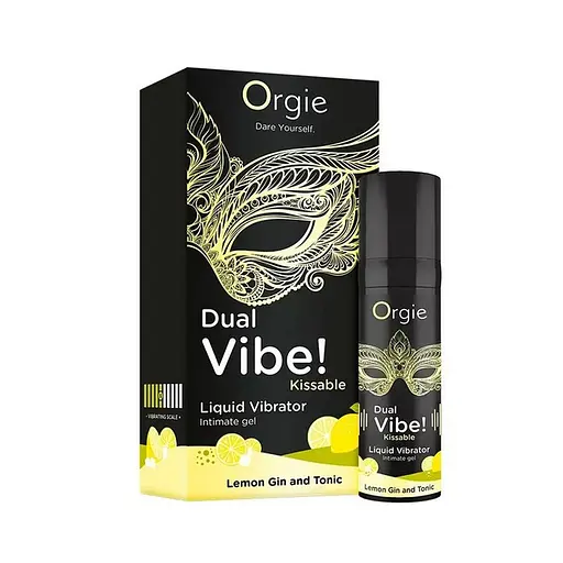 Рідкий вібратор Orgie Dual Vibe! Liquid Vibrator Lemon Gin and Tonic 15 мл