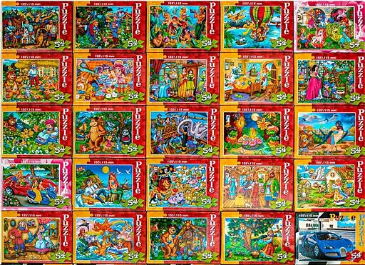 Пазлы картонные Danko Toys Сказки, 54 элемента (в ассортименте)