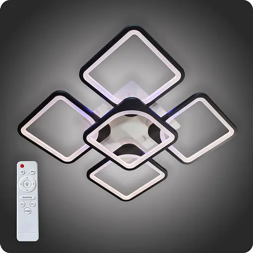 Люстра светодиодная 517 Dlight с пультом 115Вт Черный (02068) - фото 1