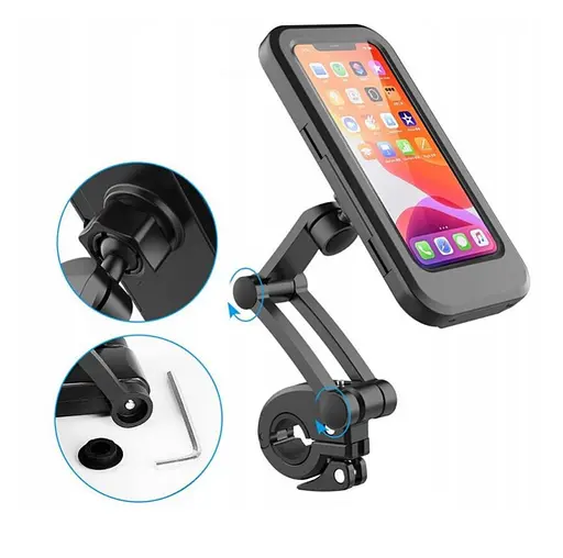 Держатель для телефона на велосипед HL-69-L водонепроницаемый Черный - фото 1