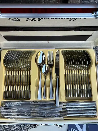 Набор столовых приборов Bachmayer BM-7219 на 12 персон в подарочном чемодане 72 предмета - фото 2