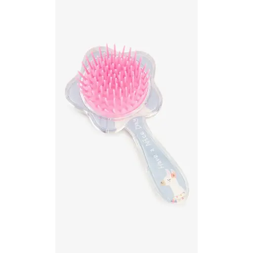 Гребінець для дівчинки S160 Лама Синьо-рожевий - фото 1