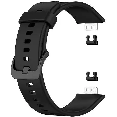 Ремешок DK для Huawei Watch Fit / Fit SE Silicone Sport Full Light Classic (black) - фото 2