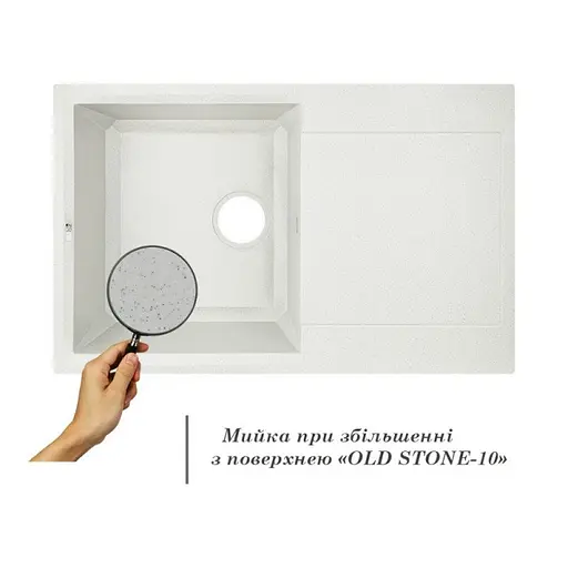 Кухонна мийка Lidz 790x495/230 STO-10 (LIDZМSTO10790495230), Сірий - фото 3