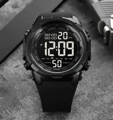 Чоловічий наручний годинник Skmei 1845 (Чорний) - фото 3