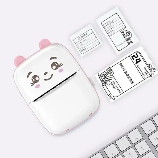 Портативный детский принтер Mini Printer Розовый - фото 3