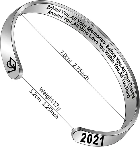 Vistaric Надихаючі браслети-манжети для жінок Мама Сестра Найкраща подруга Подруга Подарунки на її день народження Дружба Ювелірні - фото 3