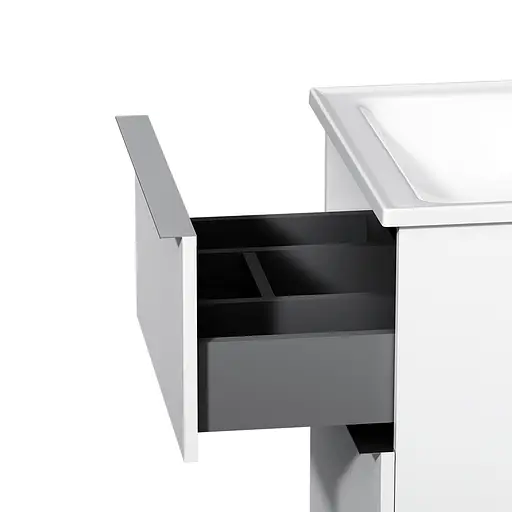 Тумба з умивальником AM.PM X-Joy S підвісна 55 см 2 ящики білий MTA-FHX0552WG-WCC0552WG Білий - фото 5