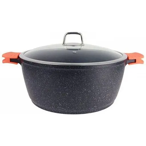 Кастрюля Bohmann BH 7350-28 MRB с антипригарным покрытием, двойным дном из литого алюминия с крышкой - фото 1