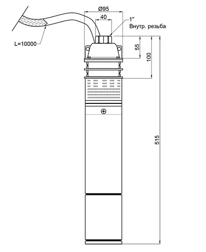Насос свердловинний вихровий Thermo Alliance 4SKM-150 з пультом (TA4SKMP15011) - фото 3