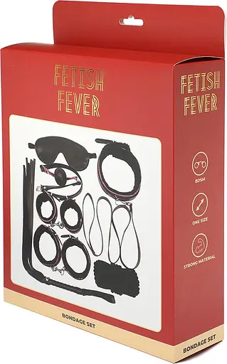 BDSM набор Fetish Fever Bondage Set 7 шт (черный) - фото 2