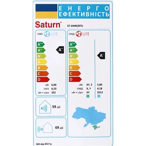 Кондиціонер Saturn ST-24HR/BTU - фото 7