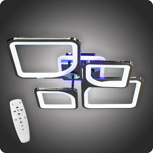 Люстра світлодіодна 517 Dlight 3color 100Вт Чорний хром (01731) - фото 1