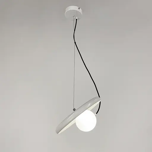 Підвіс із білим корпусом та білим плафоном на магніті | Арт. A 166D-250 WT | Line F - фото 1