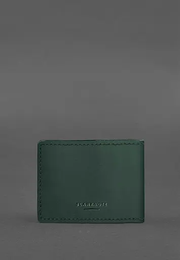 Кожаная обложка на удостоверение Государственной службы Украины по чрезвычайным ситуациям (ГСЧС) зеленая Crazy Horse - фото 4