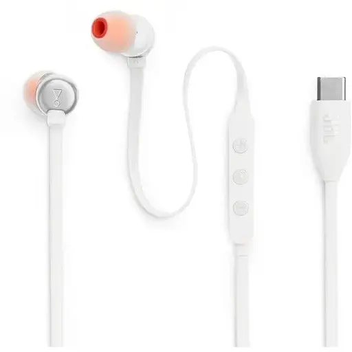 Навушники JBL дротові конектор Type-C T310C USB-C ( T310CWHT) білі - фото 1