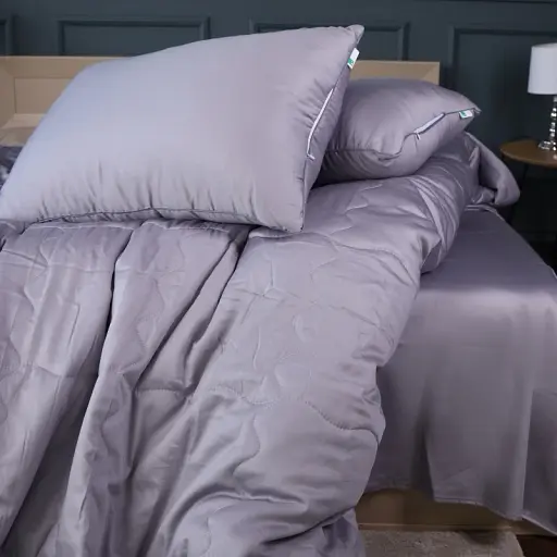 Літній постільний комплект MirSon Line Satin Premium Skyline Ecosilk Односпальний (2200010974911) - фото 7