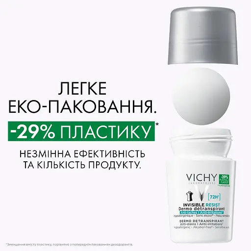 Дезодорант-антиперспірант Vichy Deo Invisible Resist кульковий 72 години захисту 50 мл  - фото 5