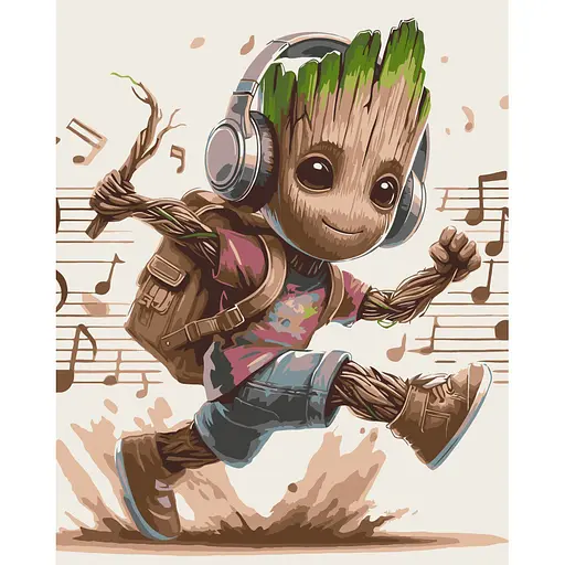 Картина по номерам "Музыкальный Грут" Art Craft 16521-AC 40х50 см - фото 1