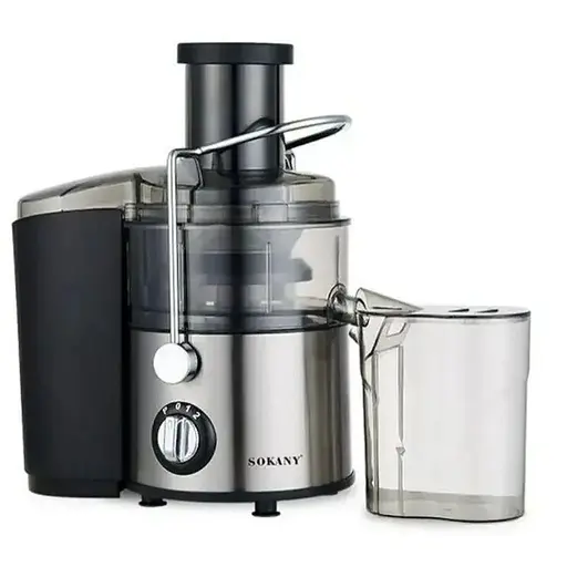 Кухонний комбайн, соковитискач 4в1 SOKANY SK-4009/насадки із високоякісної нержавіючої сталі/MULTIFUNCTIONAL/ніжки-присоски/сріблястий