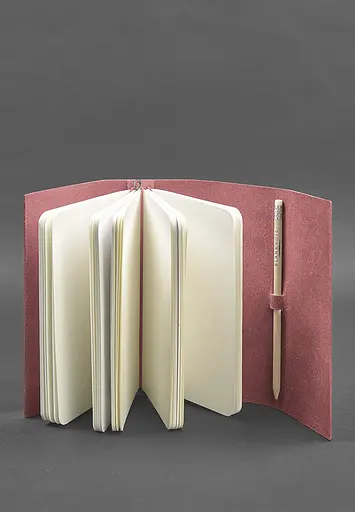 Жіночий шкіряний блокнот (Софт-бук) 1.0 Рожевий - фото 3