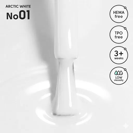 Гель-лак Shelly 01 Arctic White 12 мл - фото 2