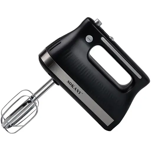 Ручний міксер Sokany SK-6632 з насадками для тесту 5 швидкостей 300Вт Чорний - фото 6