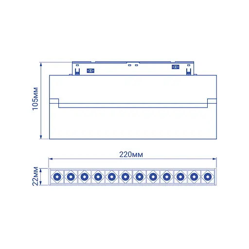 Светодиодный магнитный трековый светильник Feron MGN301 12Вт 4000K черный - фото 2