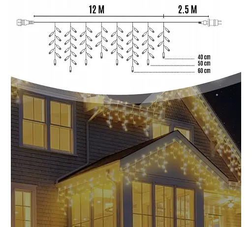 Вулична гірлянда бахроми 14.5 м 300 LED - фото 3