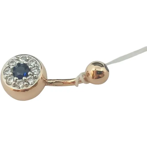 Срібна сережка для пірсингу пупка Silvex 925. ПР3ФС/019