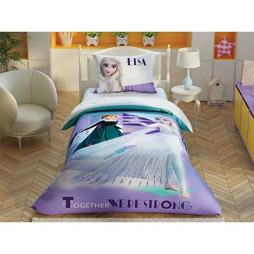 Комплект постільної білизни TAC Disney Frozen2 Crystal Полуторний Різнокольоровий 000229601