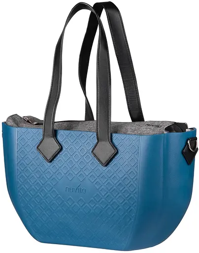 Сумка MyMia ручки эко-кожа, коврик, ремни для коляски, сине-черный Nuvita det0018663 - фото 1
