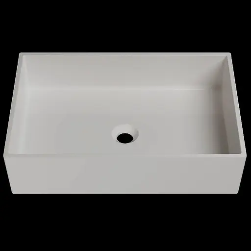 Раковина глянцева накладна Amidicon Ring 60 580x390 з литого каменю RING_60_HL, Білий - фото 1