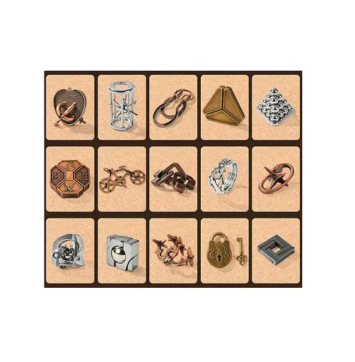 Металевий пазл із 15 предметів "Набір головоломок" - фото 2