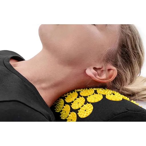 Подушка для акупунктуры Hop-Sport HS-C037AP (Аппликатор Кузнецова) черно-желтая - фото 4