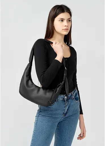 Женская сумка Sambag HOBO S черный 30 х 13 х 8 см (53100001) - фото 12