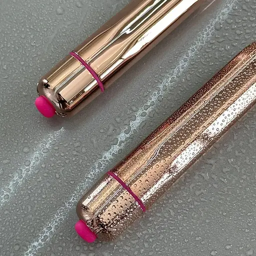 Міні-член у вигляді помади золотий, чорний - фото 1