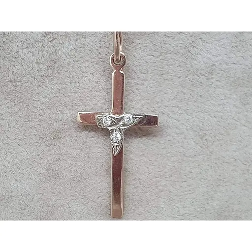 Золотий хрестик Гаразд з діамантами. 304053 - фото 2