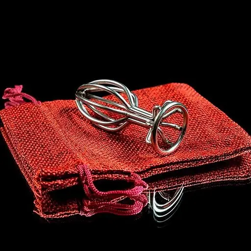 Пробка анальная фигурная ребристая стальная SexyFire L 3,7 см металлик - фото 2