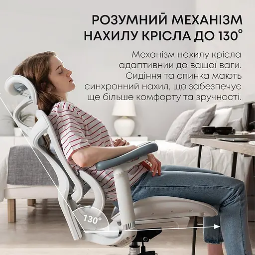 Игровое кресло Sihoo DORO C300L Mesh White (DORO-C300L-A3-102) - фото 9