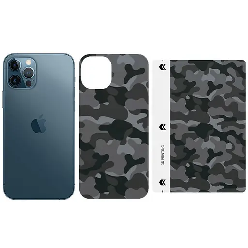 Захисна плівка гідрогелева SKLO Back тил+грани Camo для Apple iPhone 13 Pro 6.1 Сірий/Army Gray