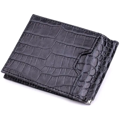 Чоловічий гаманець-затиск із натуральної шкіри KARYA 11х8х2 см acs0029589 - фото 2